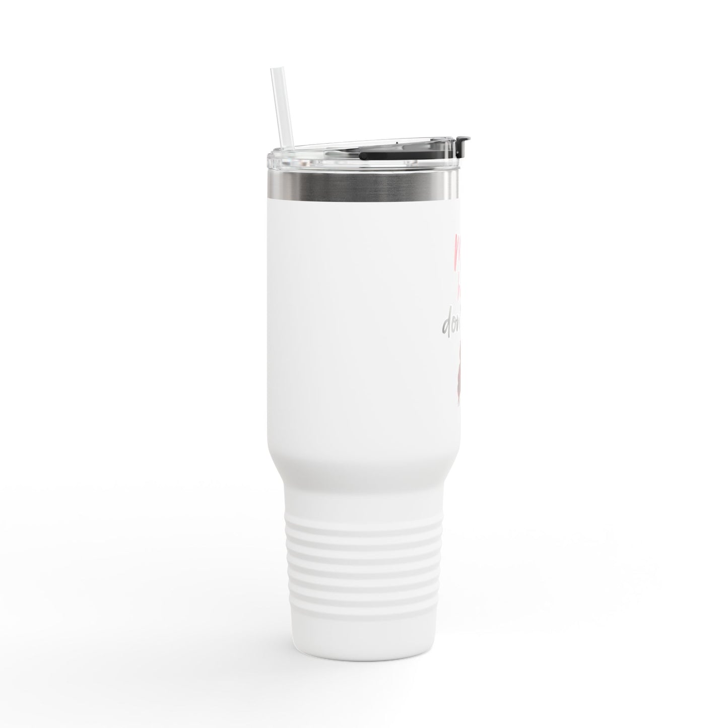 "Mom Hair, Don't Care" Insulated Travel Mug - 40oz Tumbler