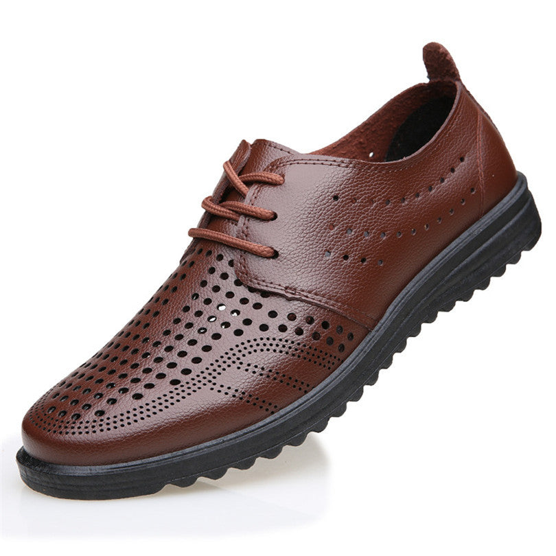 Hollow Leather Shoes For Men