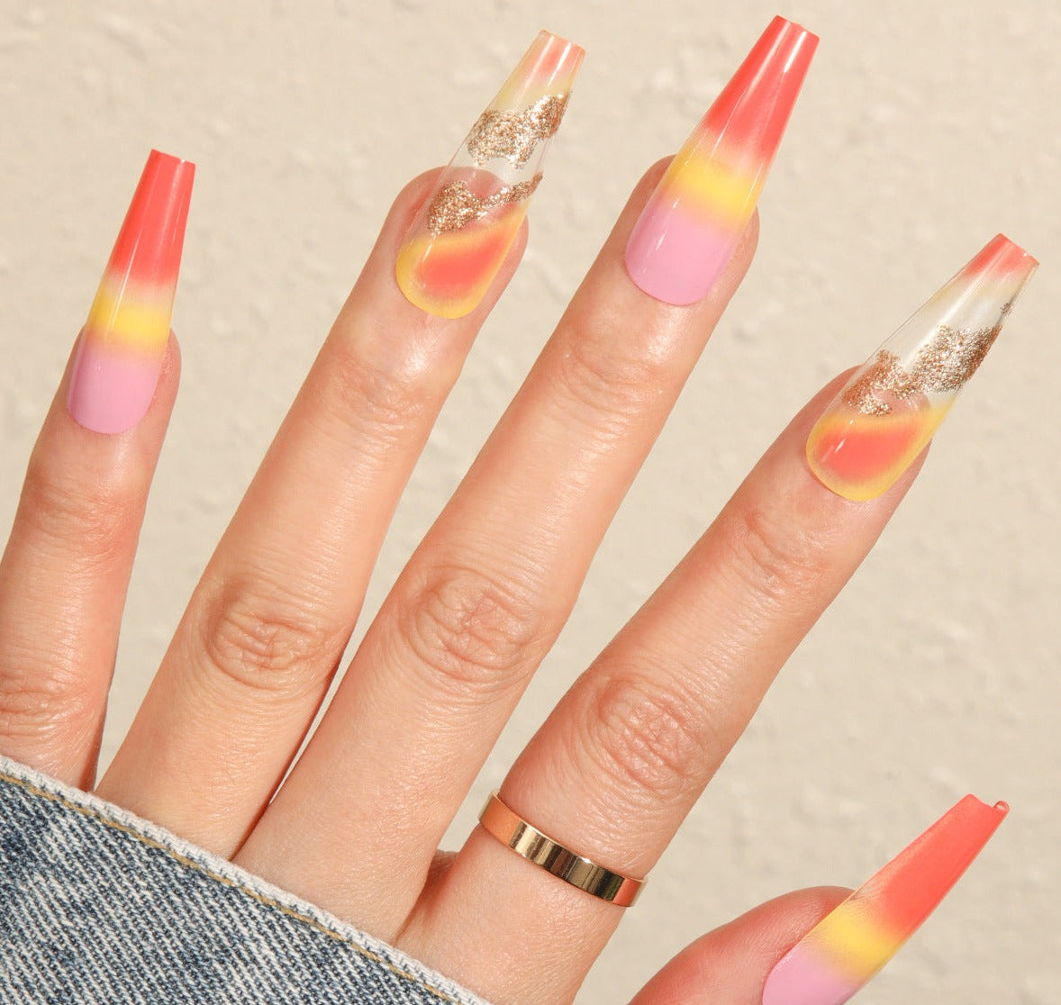 Rainbow Gradient Nail Stickers