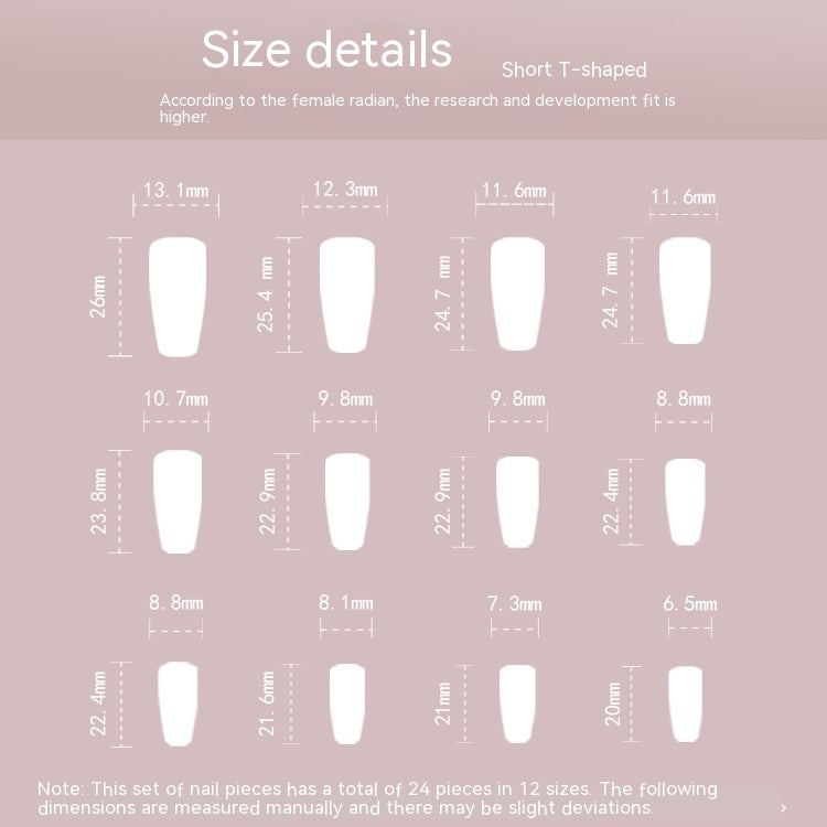 Transparent Purple Removable Nails