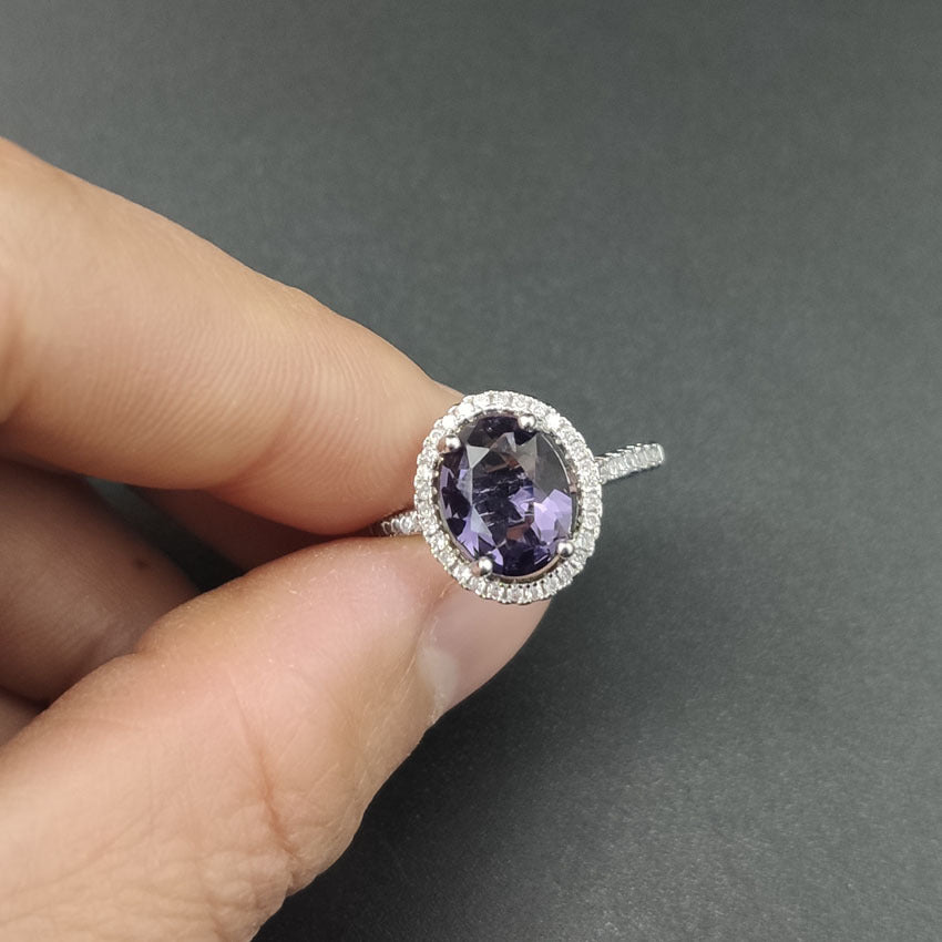 Luxury Zircon Round Crystal Ring