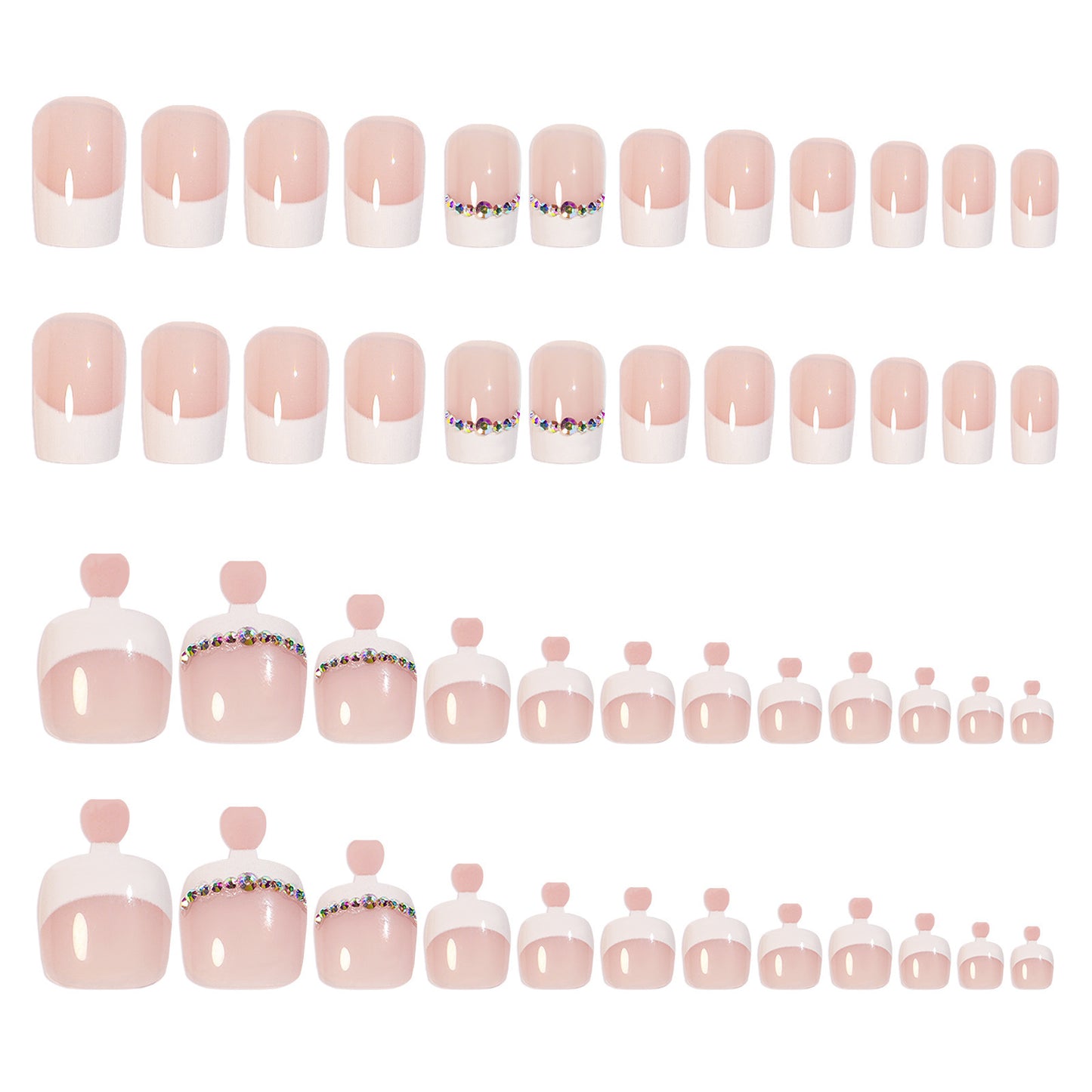 White Finished Nail Patch Set