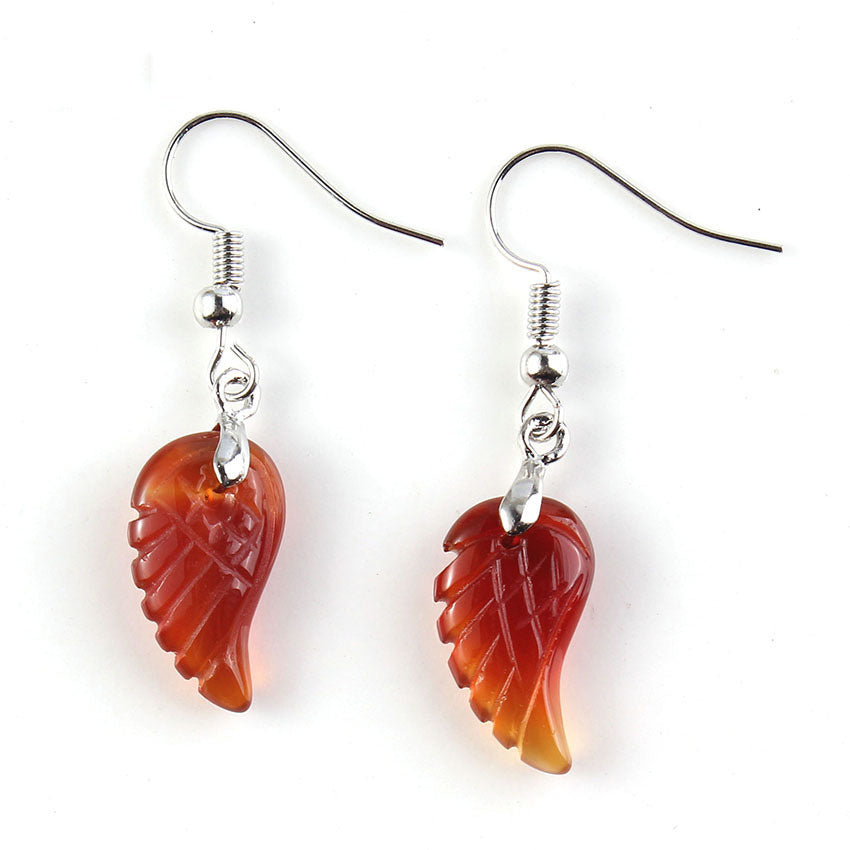 Natural Crystal Wings Earrings
