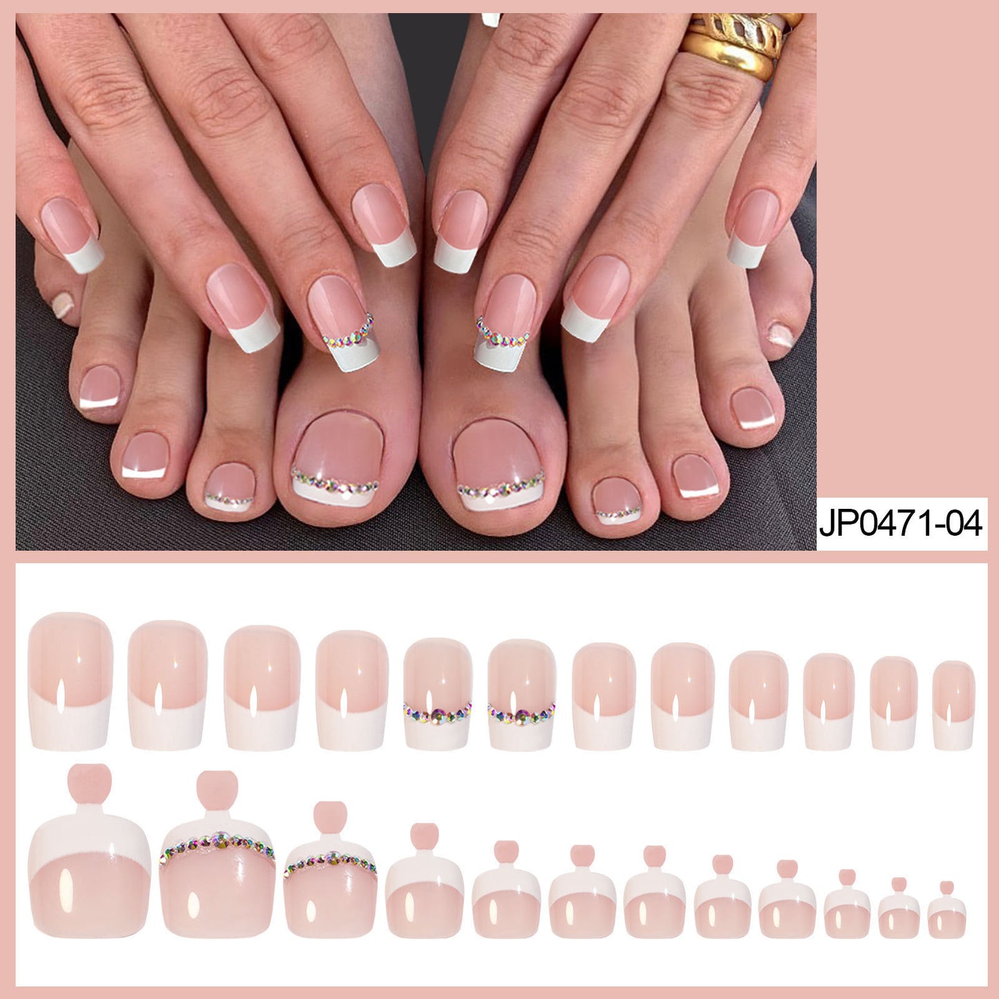 White Finished Nail Patch Set