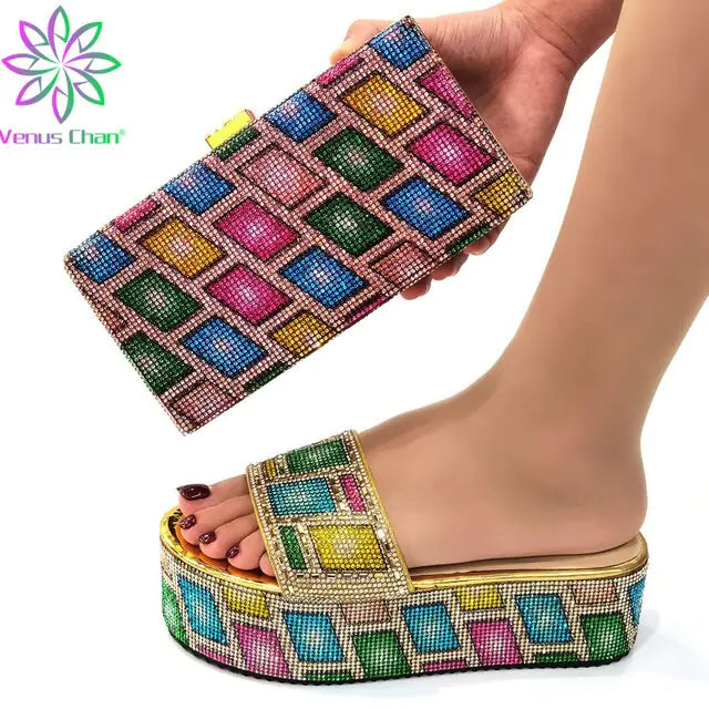 Luxury Leather Party Shoes & Purse
