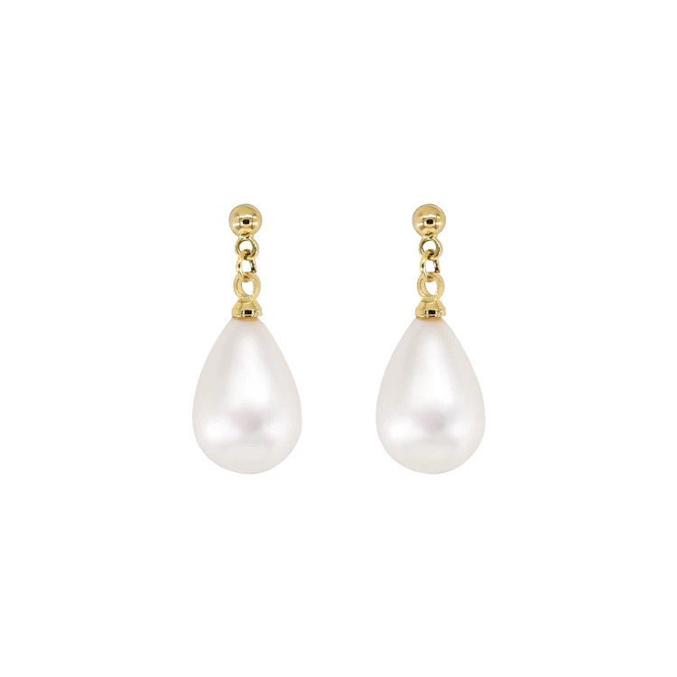 Women's Vintage Water Drop Pearl Stud Earrings