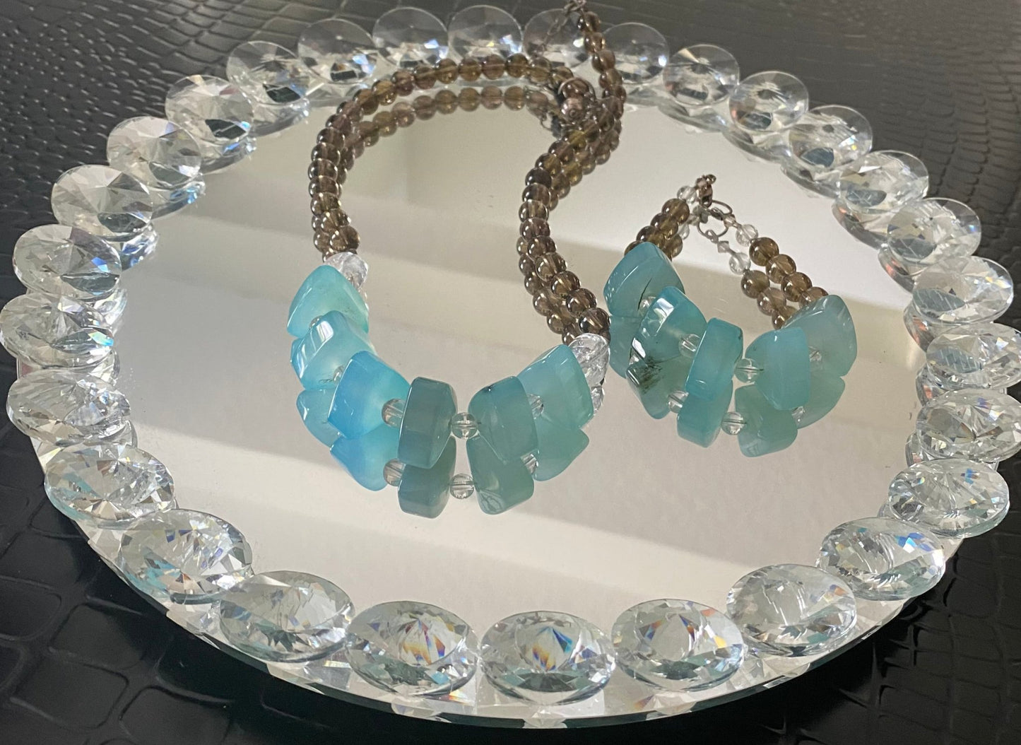 Aqua Chalcedony Gemstone Set - TTP