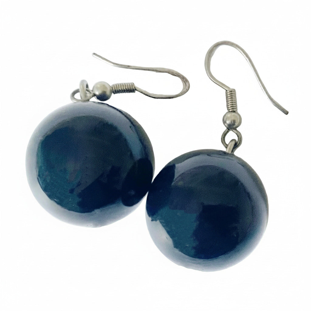 Black Ball Earrings - TTP