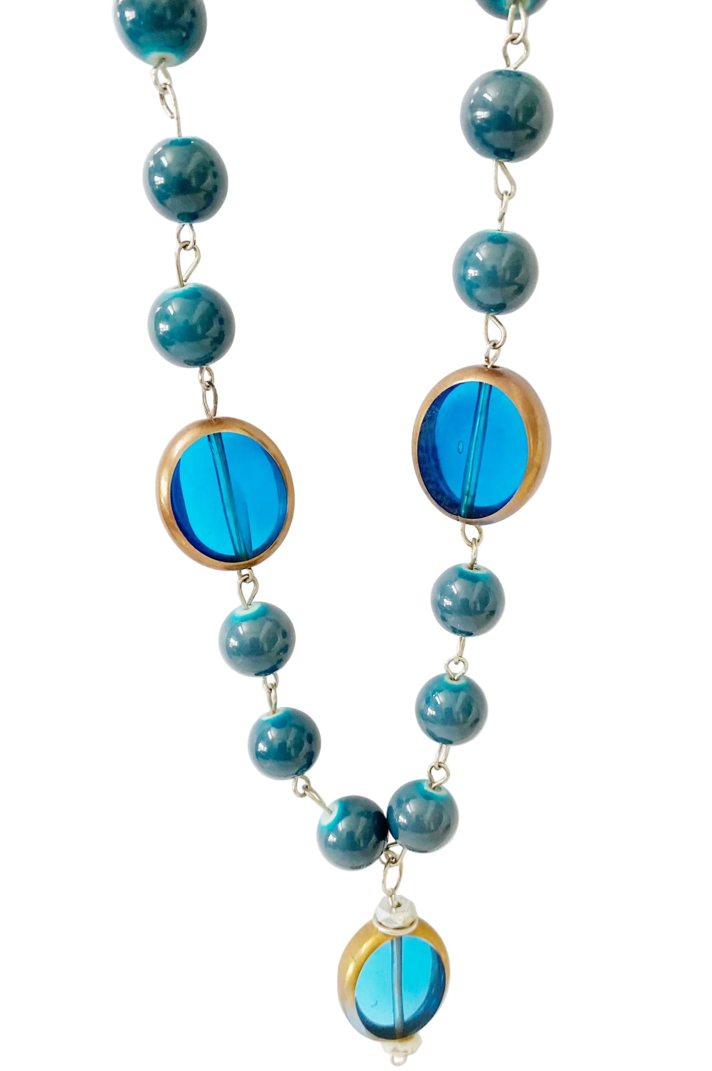 Blue Beaded Necklace - TTP