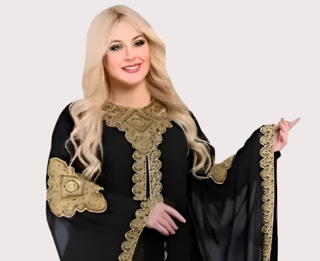 Gold Floral Abaya SetIITTP
