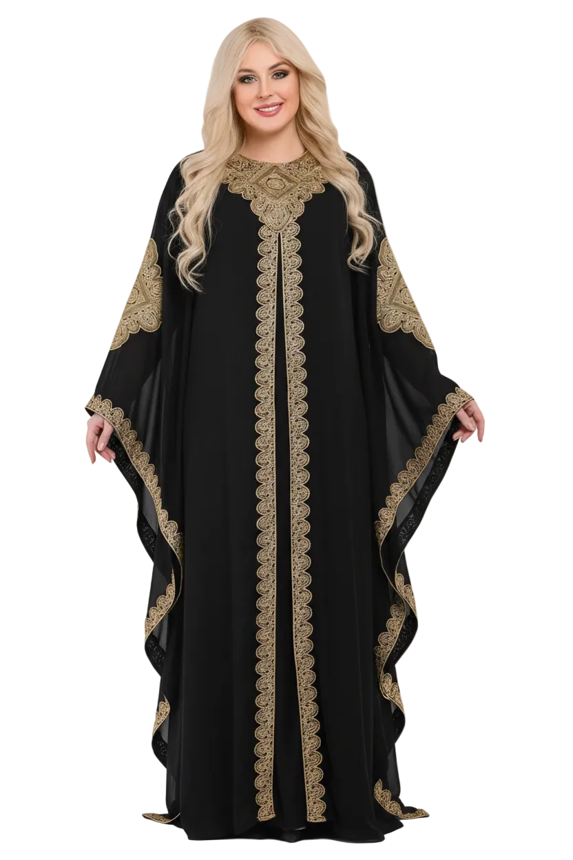 Gold Floral Abaya SetIITTP