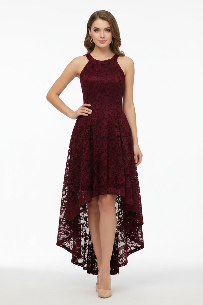 Long Halter Sleeveless Cocktail Skirt - TTP