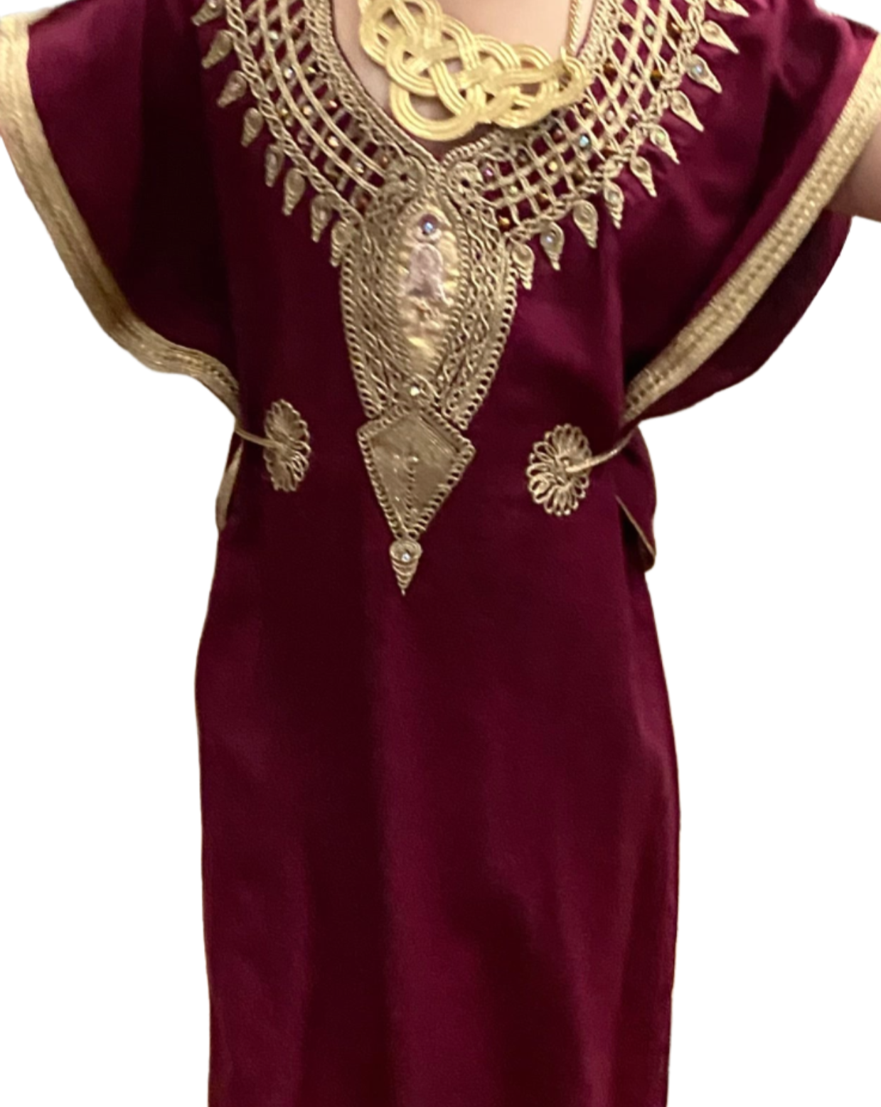Maroon Short Sleeves KaftanIITTP
