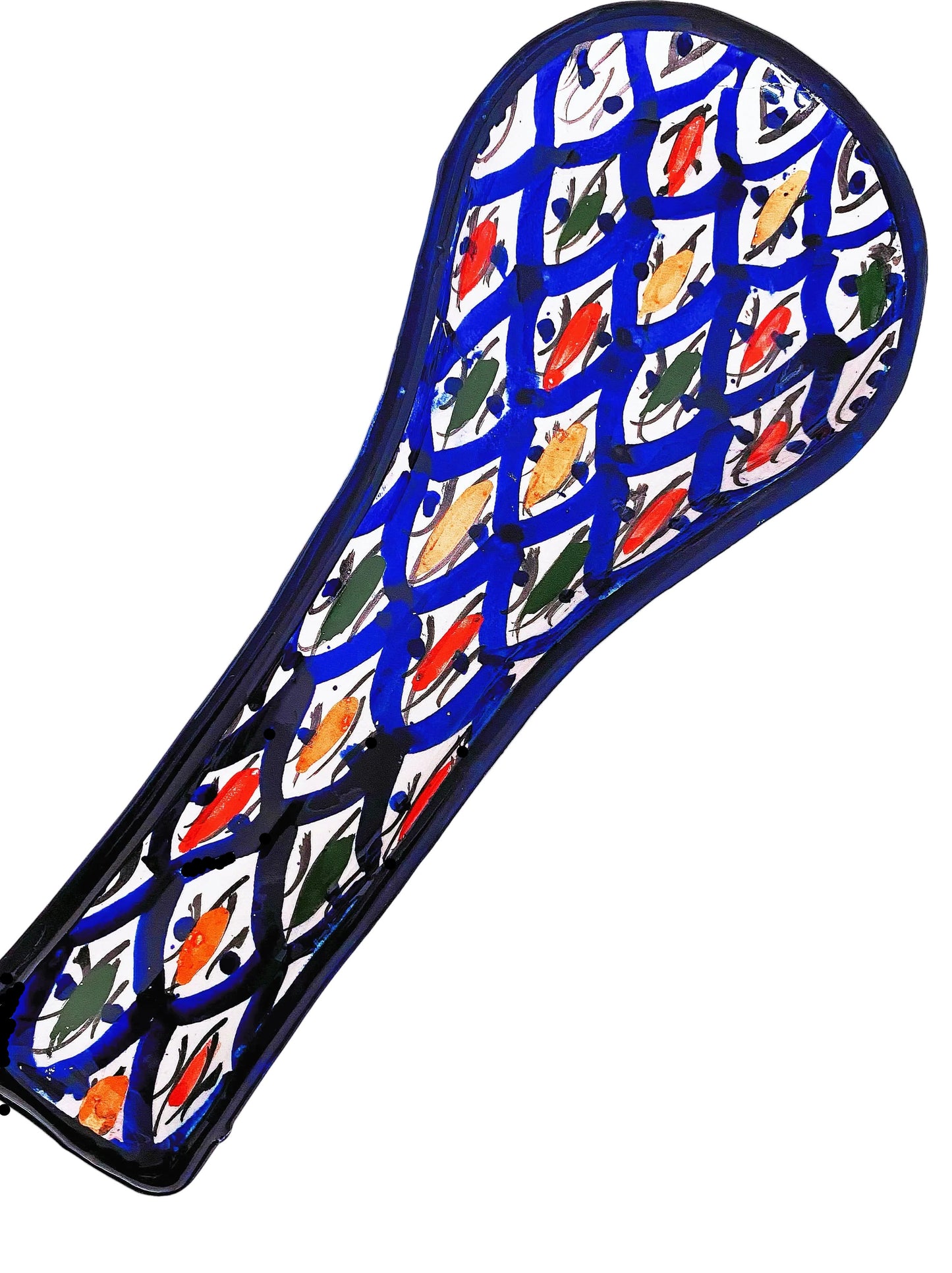 Moroccan Handmade Pottery Spoon Rest - TTP
