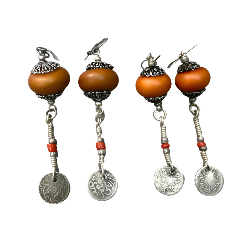 Moroccan Quba Tassel Coin Earrings - TTP
