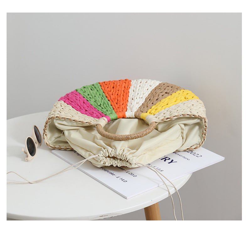 Rainbow Straw Beach Bag - TTP