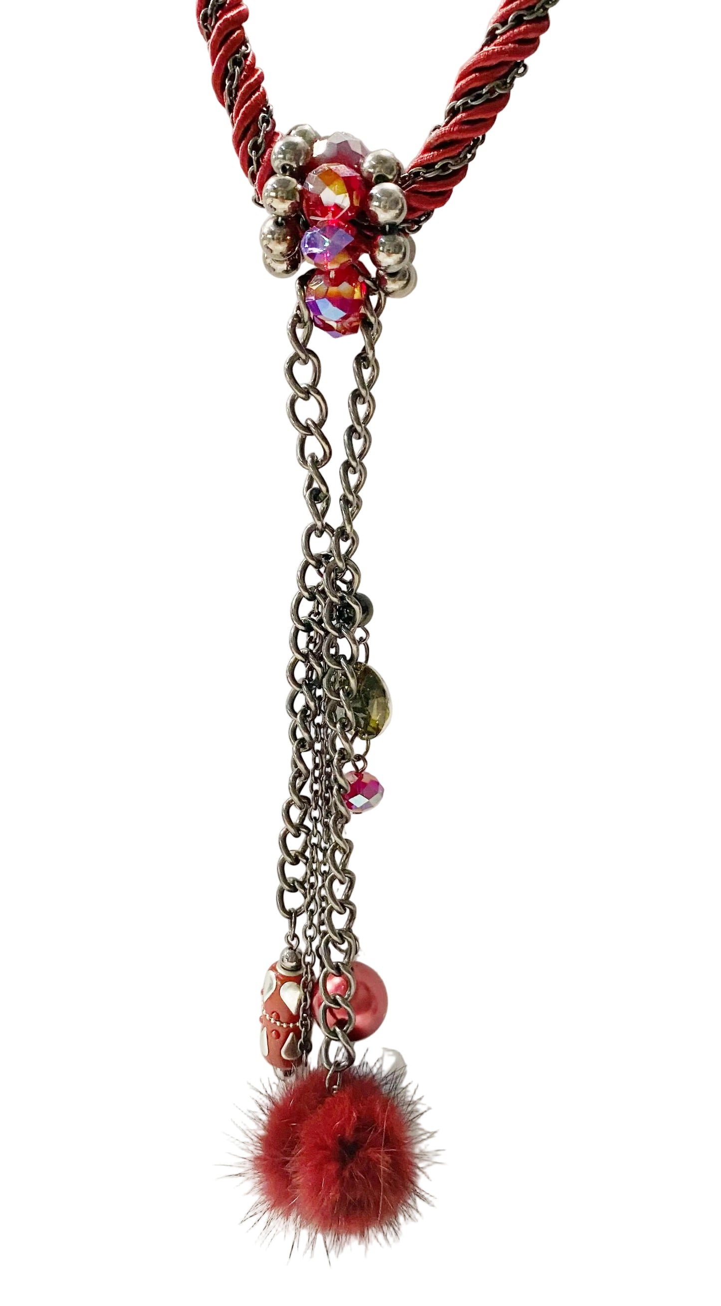 Red Lariat Necklace - TTP