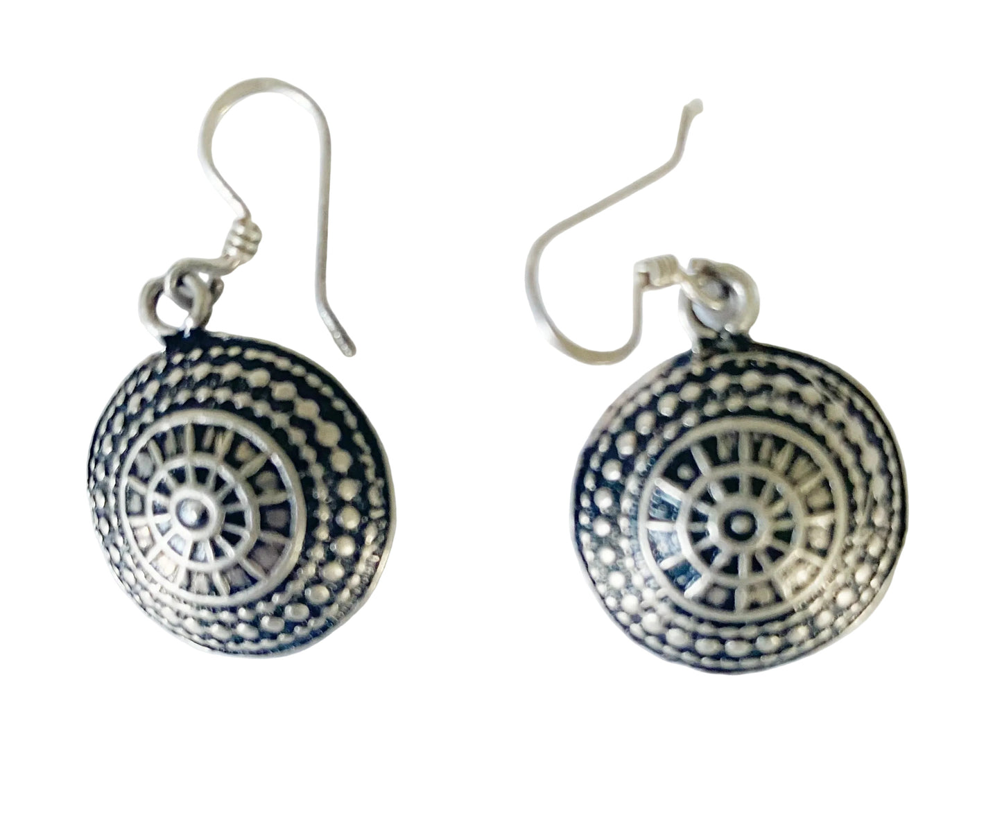 Silver Turtle Shell Earrings - TTP