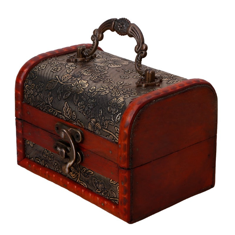 Small Vintage Jewelry Box Treasure Organizer - TTP