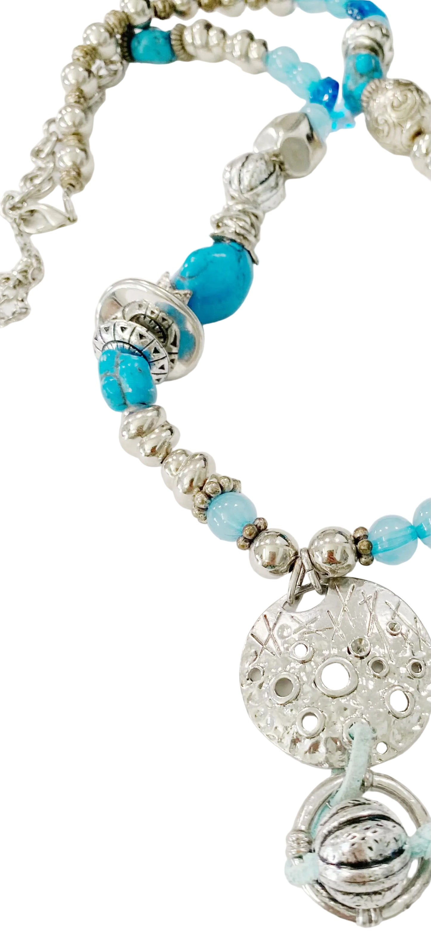 Spanish Blue Beaded Necklace - TTP