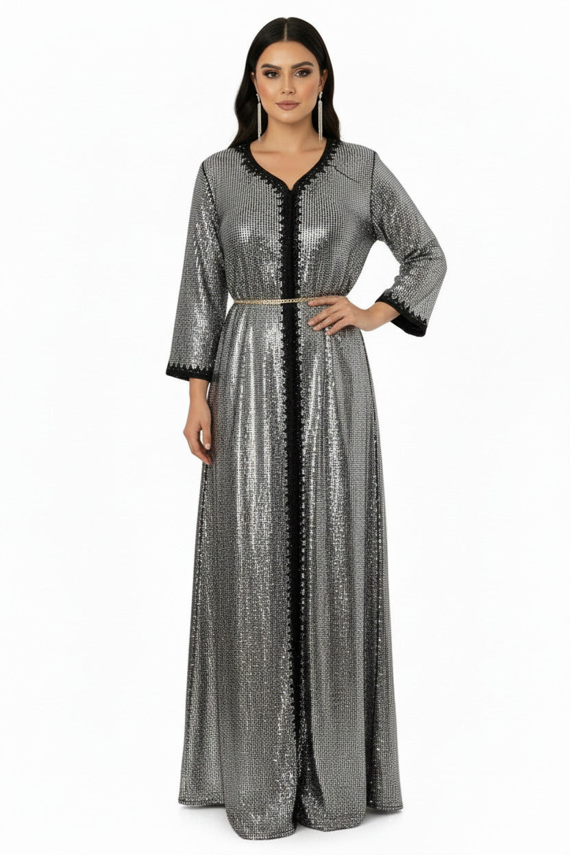 Sparkly Silver Caftan - TTP