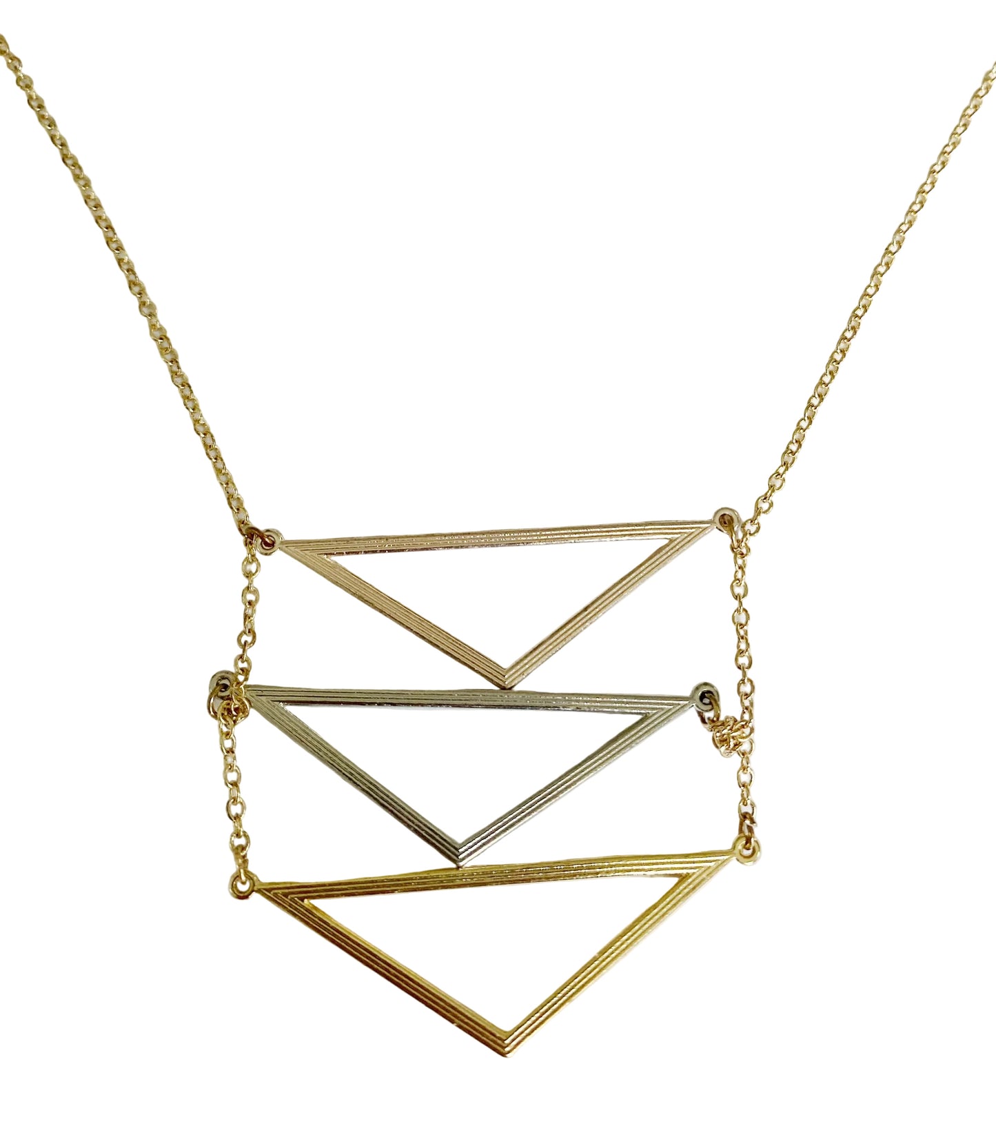 Two-Tone Triangle Necklace - TTP