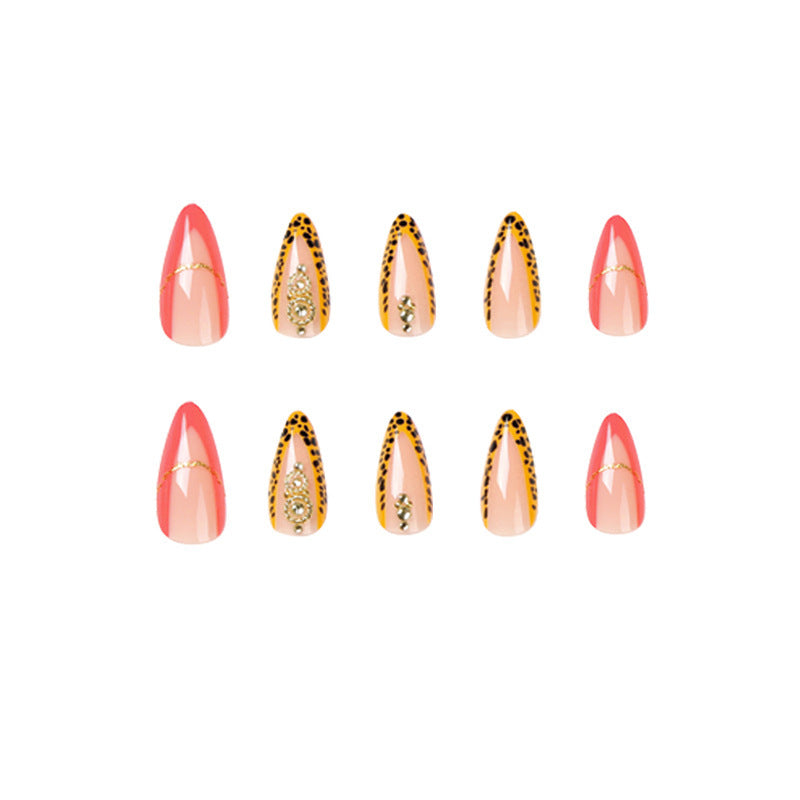 Black Rhinestone Love Wearing Nails