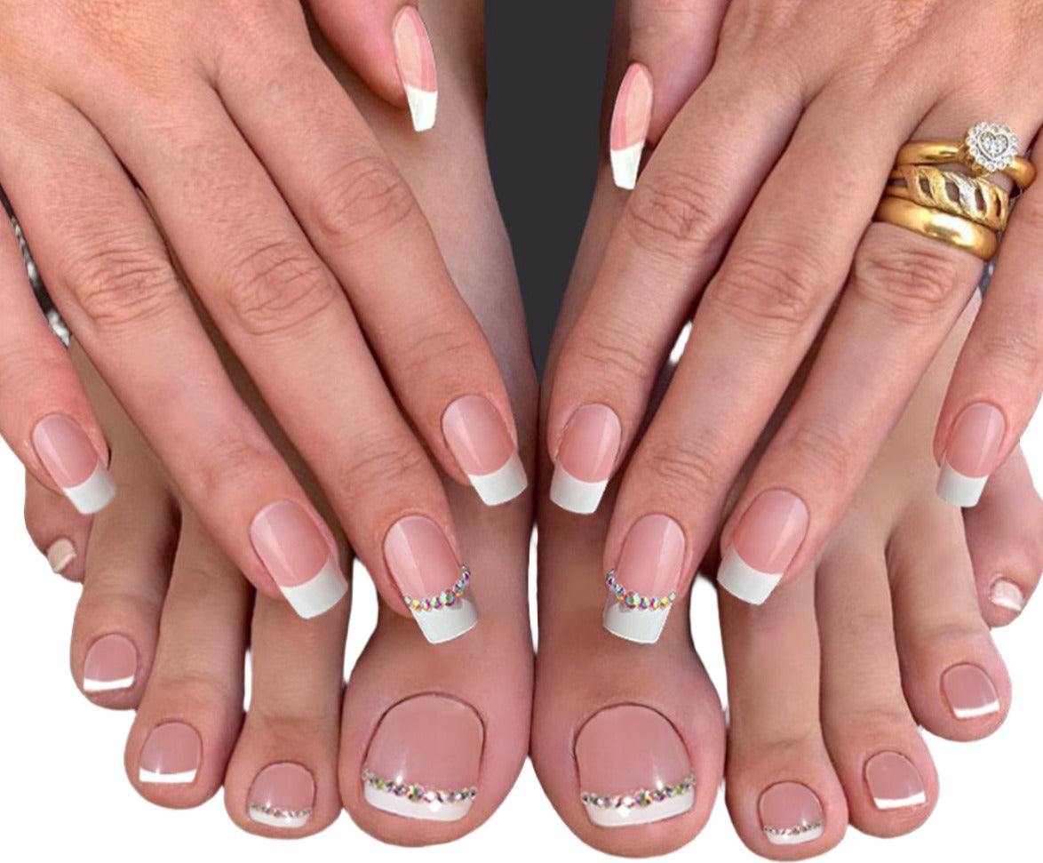 White Finished Nail Patch Set