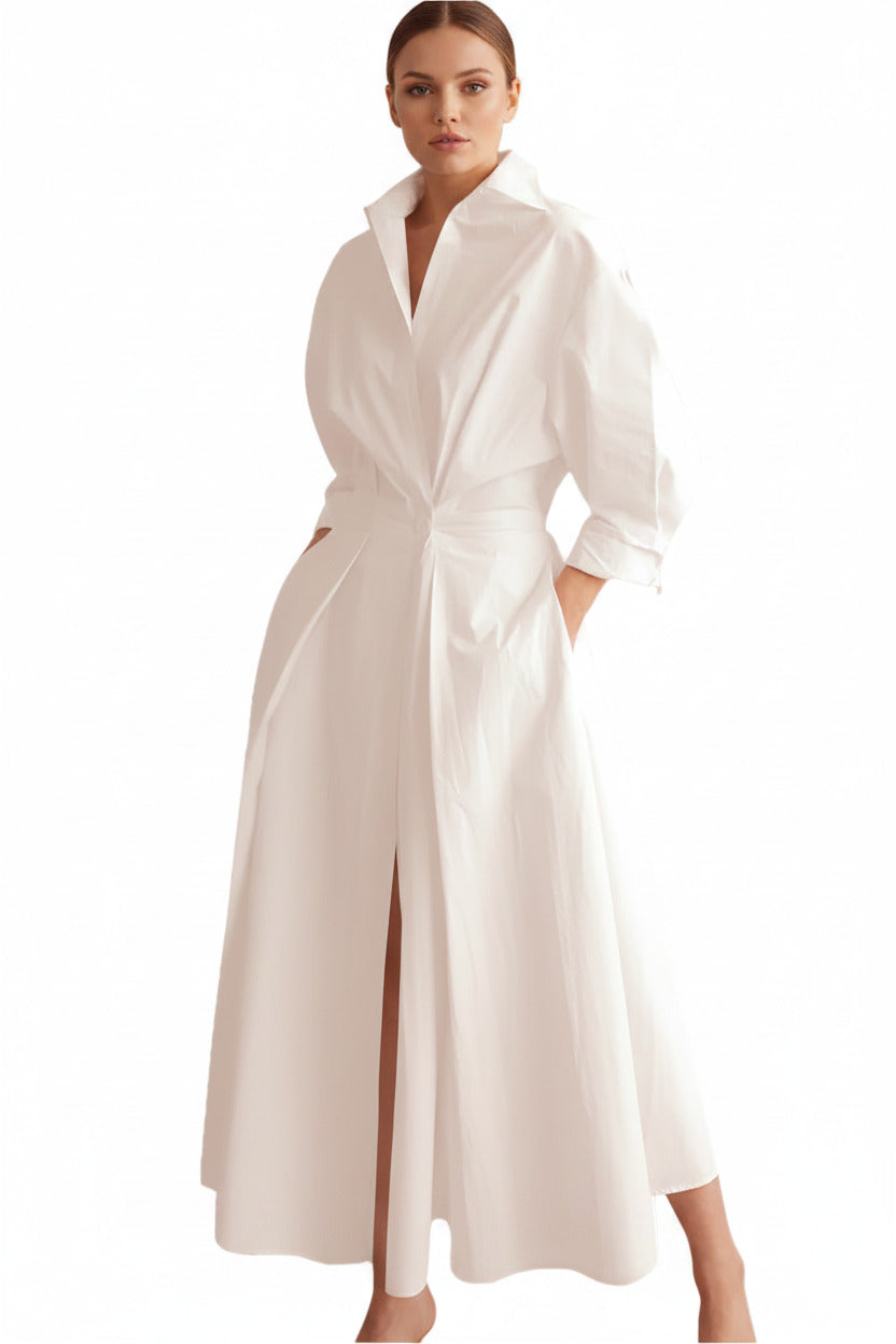 Women's Printed Maxi Dress – Elegant Long Dress in Solids, Dots & Prints