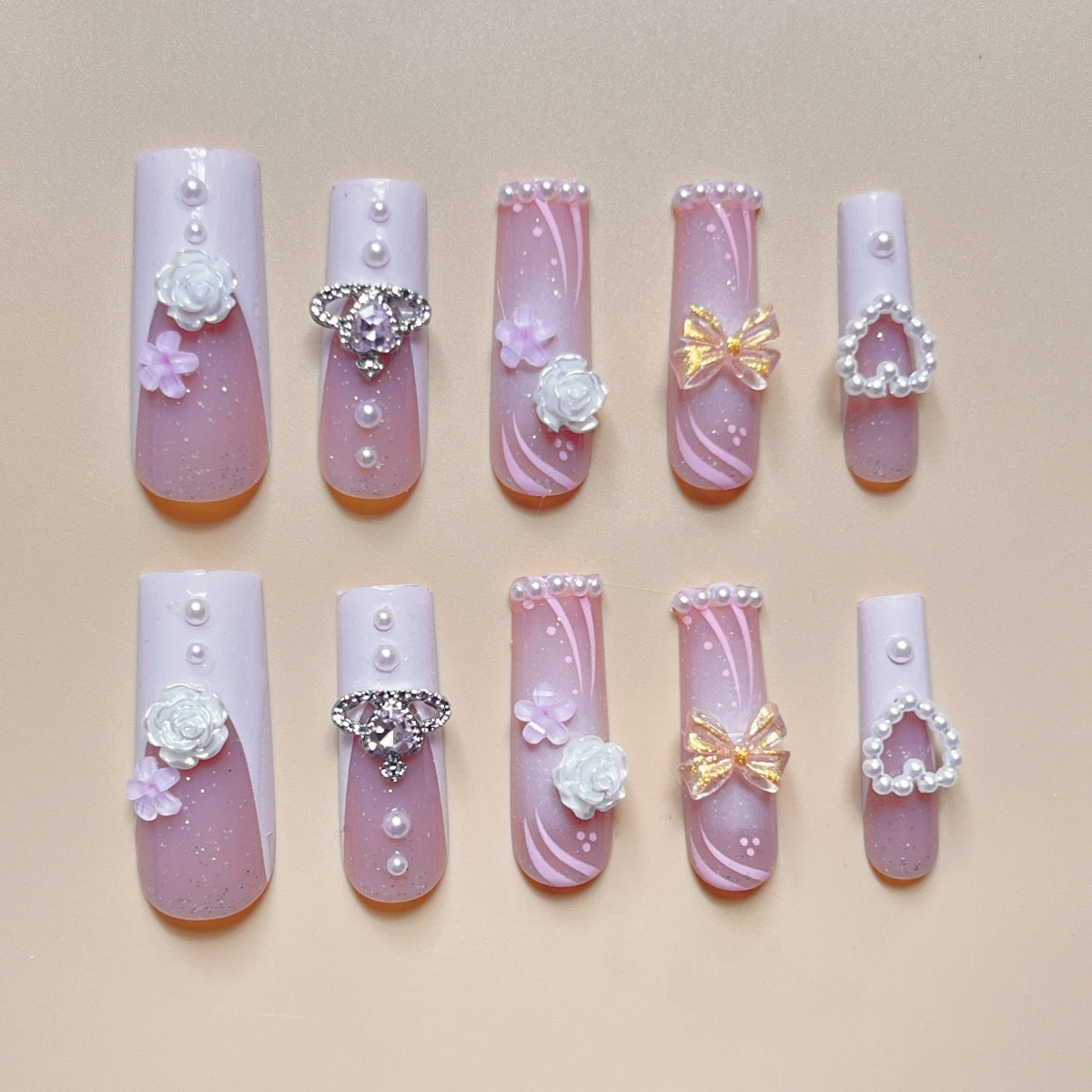 Rectangular Multi-Diamond Press Nails