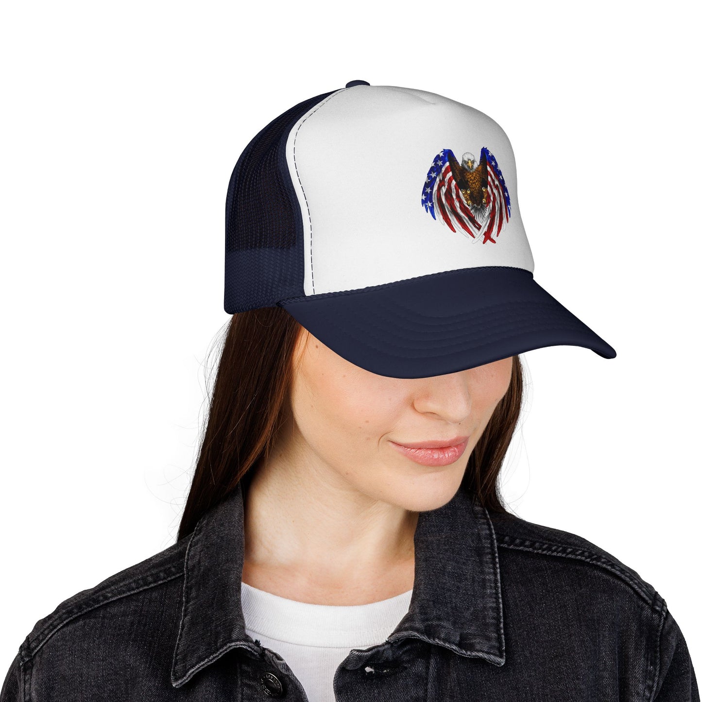 USA Flag Eagle Trucker Caps