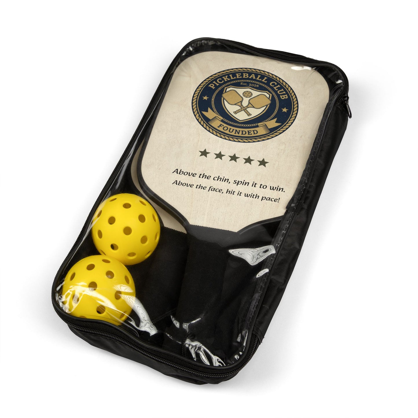 Pickleball Set - 2 Paddles & 2 Balls with Carry Bag