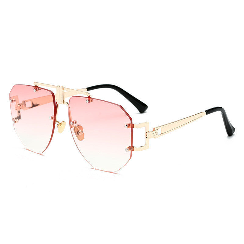 Women Metal Frameless Sunglasses