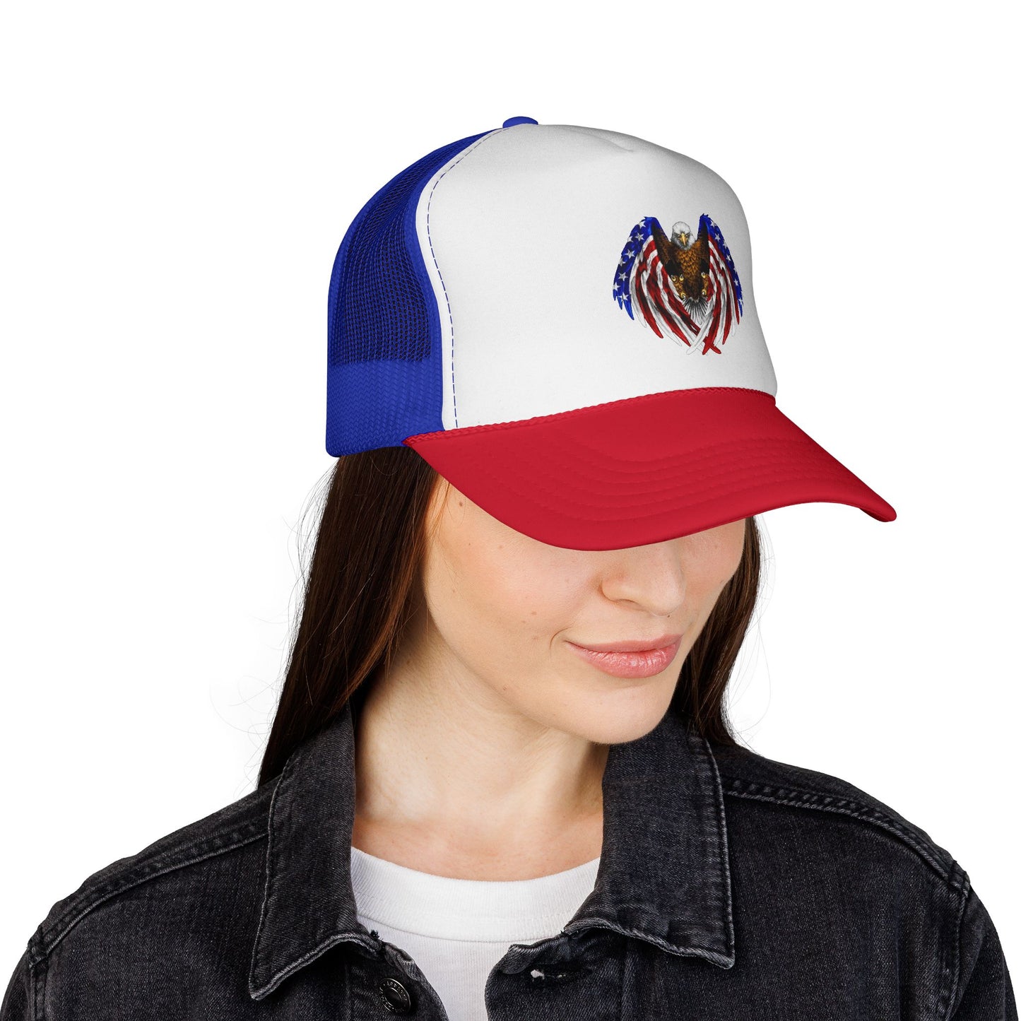 USA Flag Eagle Trucker Caps