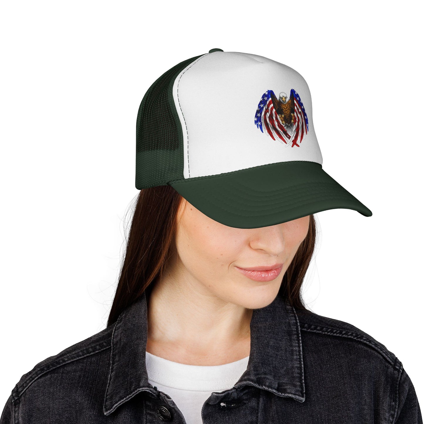 USA Flag Eagle Trucker Caps