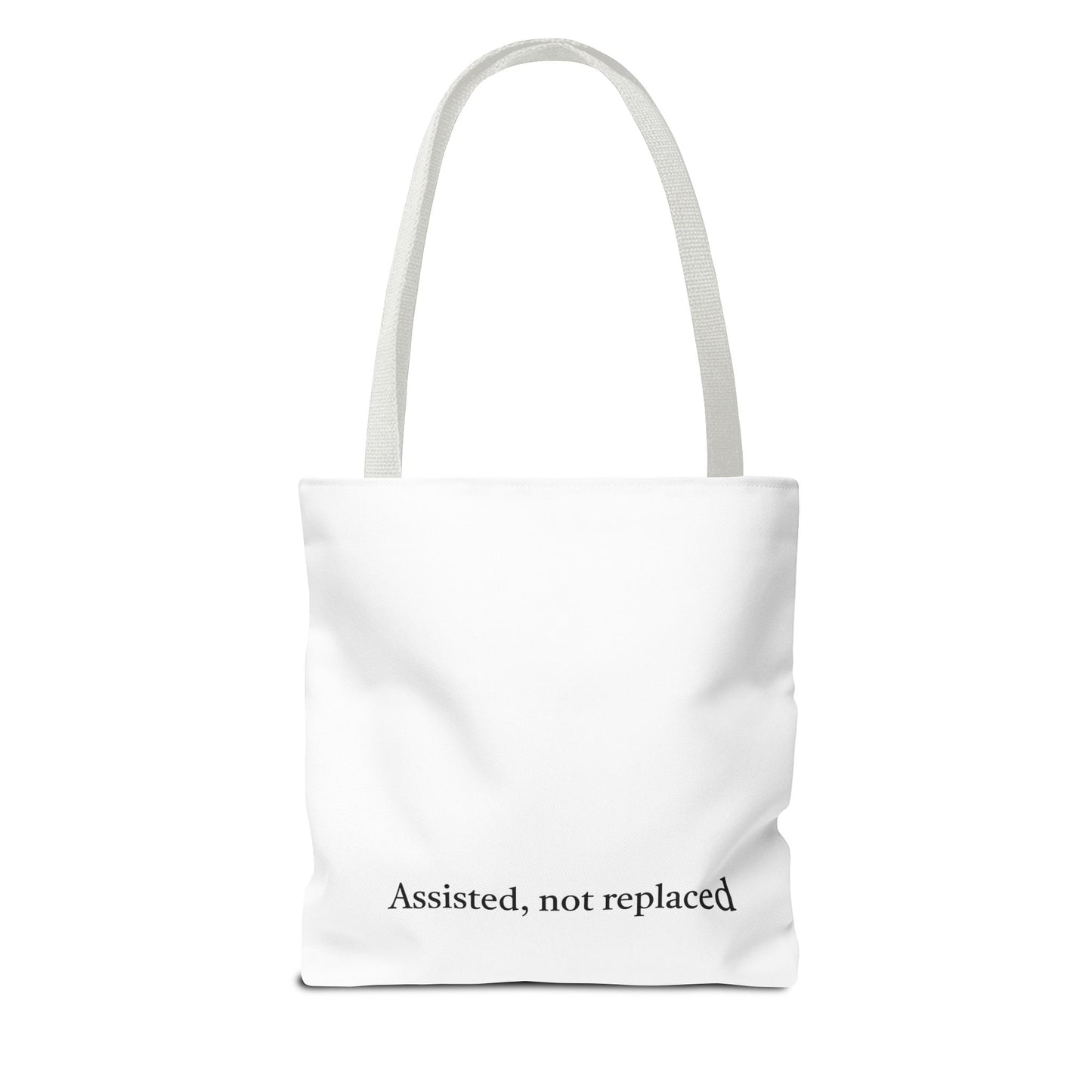"Assisted Not Replaced" Kitten Tote Bag (AOP)