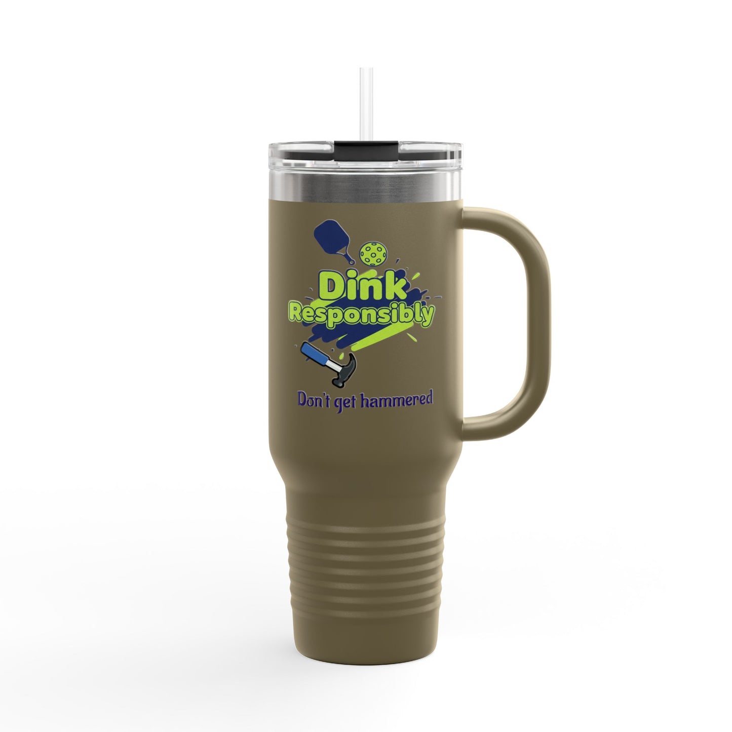 "Dink Responsibly" Pickleball Travel Mug - 40oz Insulated Tumbler