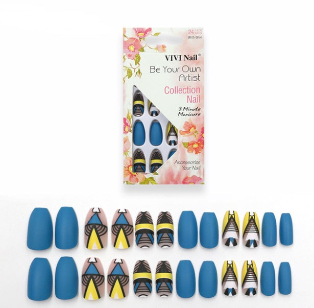 24 Colorful Matte Nail Sheets