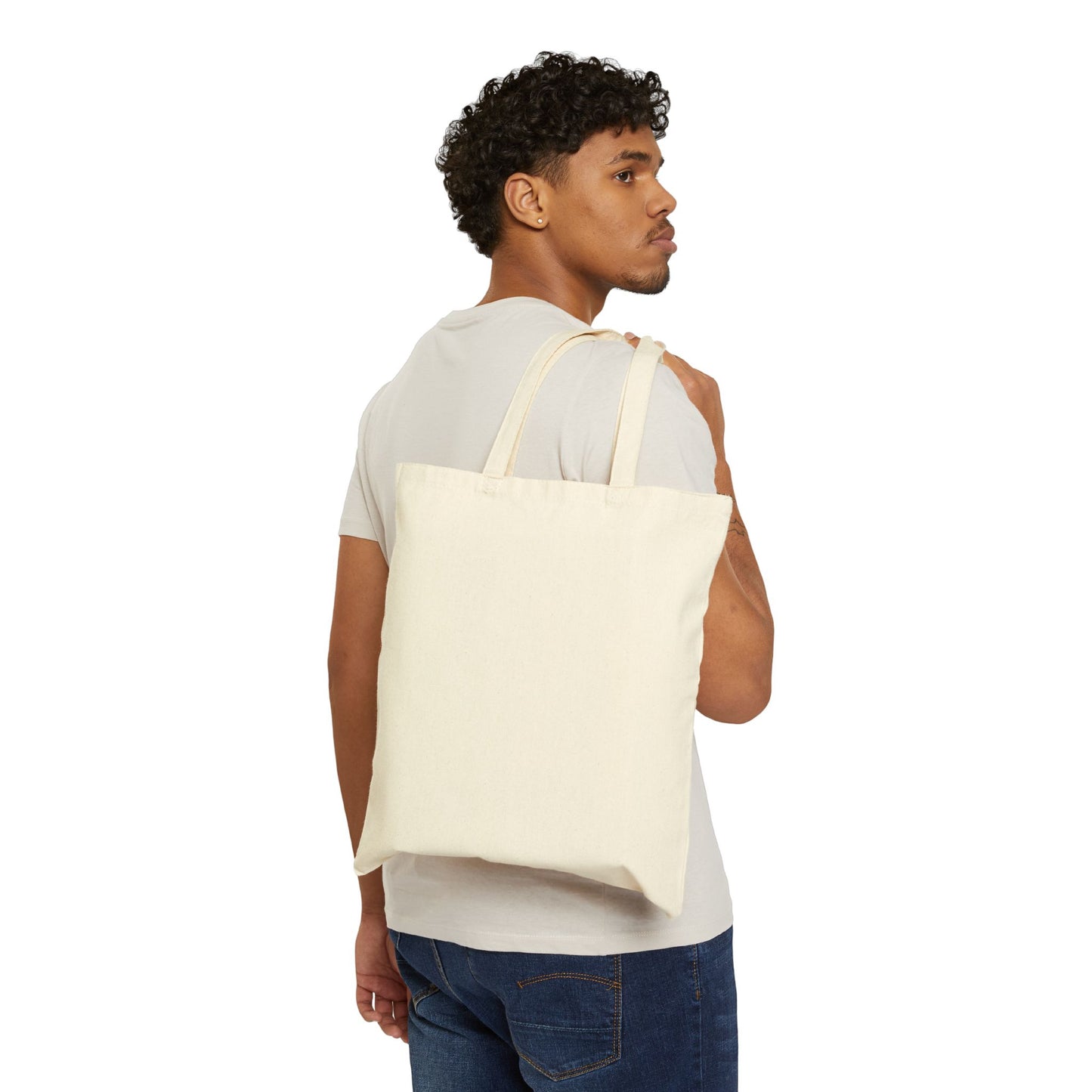 "First Friend, Forever Hero" Cotton Canvas Tote Bag