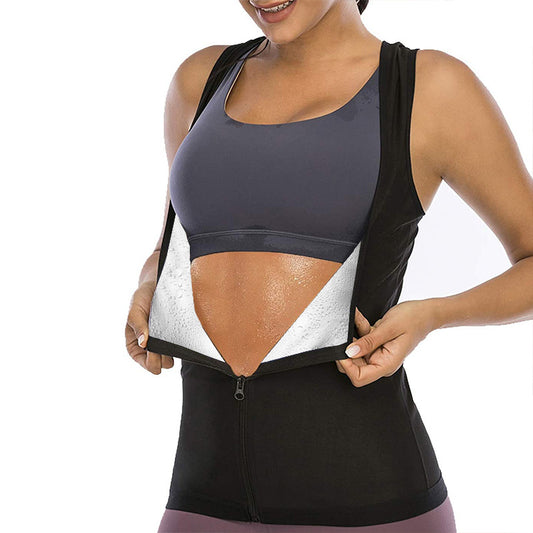 Ladies Sauna Sweat Zipper Vest