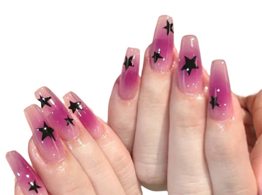 Transparent Purple Removable Nails