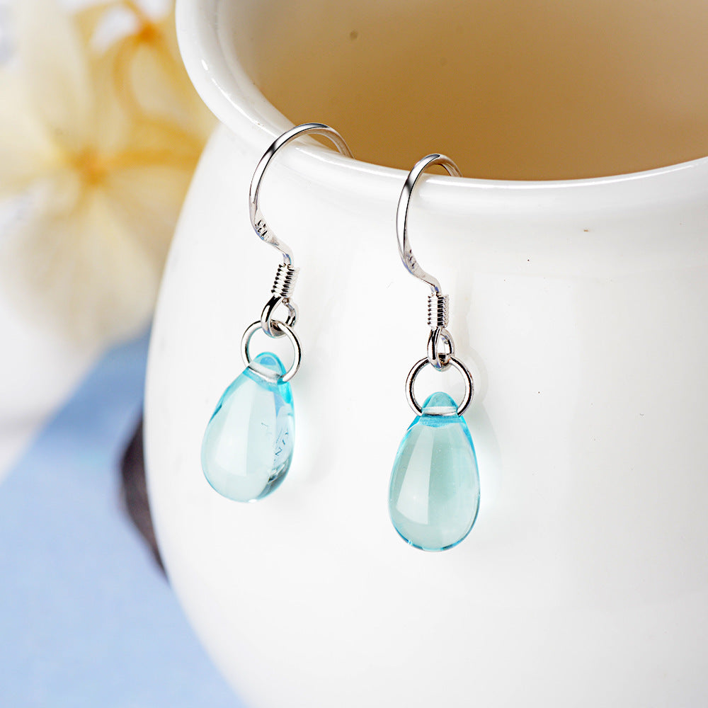 Crystal drop drop earrings