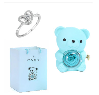 Eternal Rose Teddy Bear Gifts Box