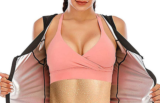 Ladies Sauna Sweat Zipper Vest