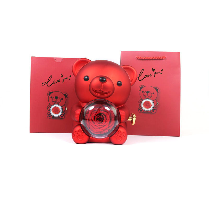 Eternal Rose Teddy Bear Gifts Box