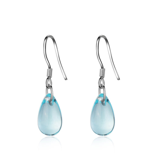 Crystal drop drop earrings