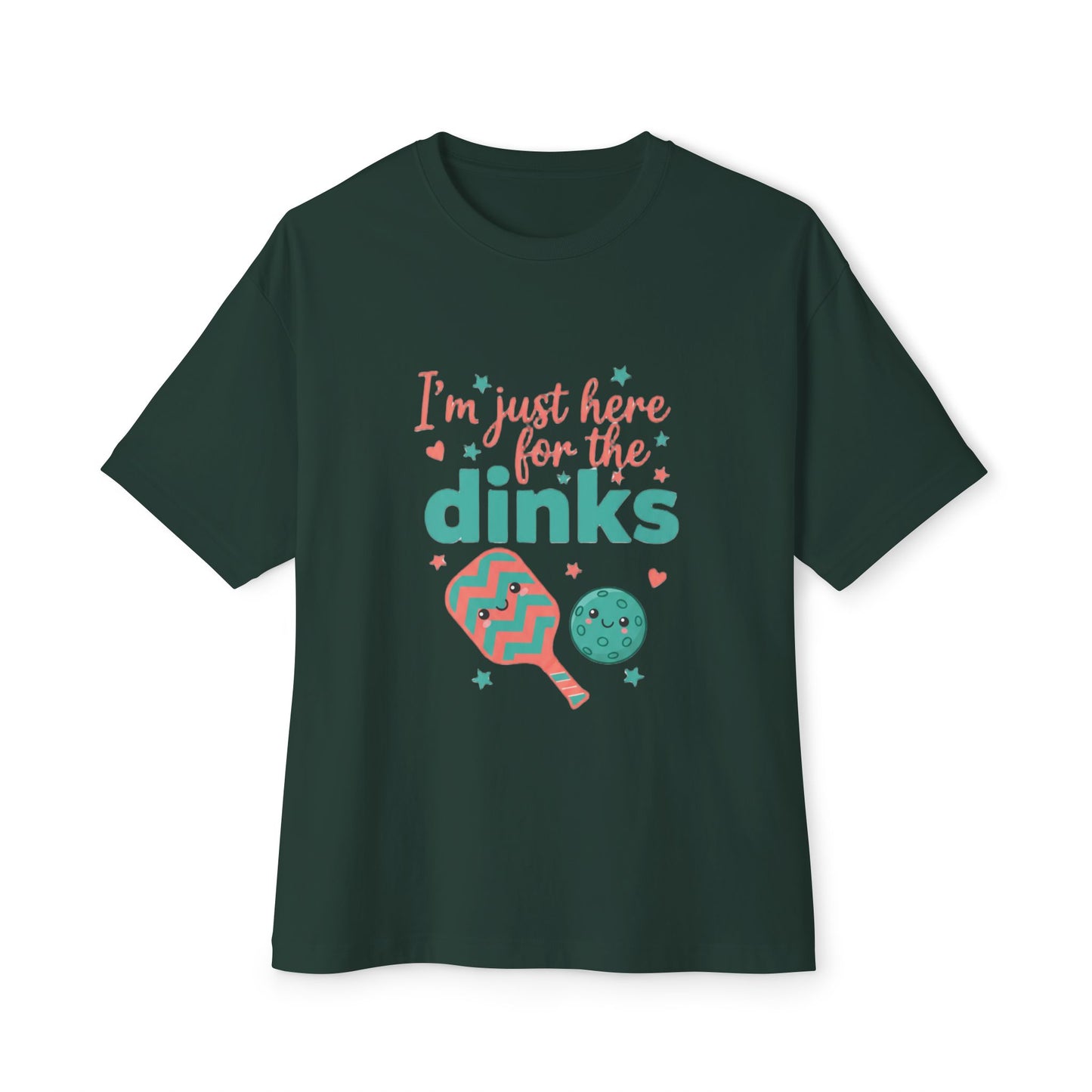 "I'm Just Here for the Dinks" Unisex Oversized Boxy Tee