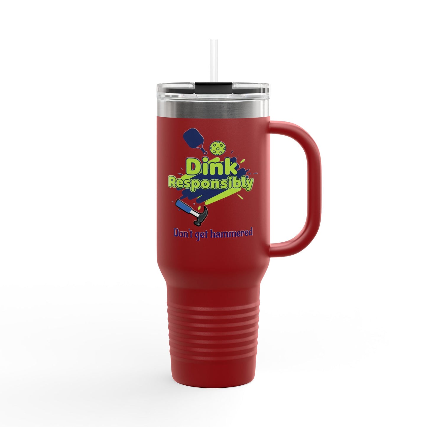 "Dink Responsibly" Pickleball Travel Mug - 40oz Insulated Tumbler