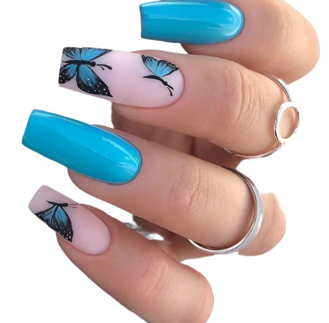 Blue Wearing Armor Nails