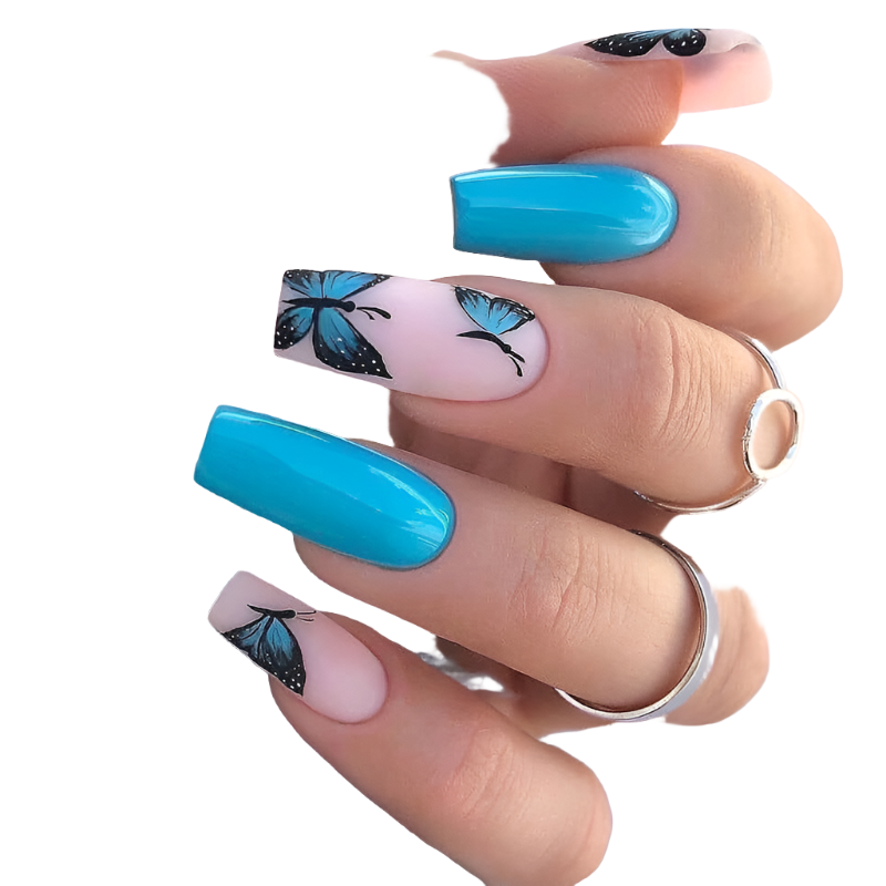 Blue Wearing Armor Nails